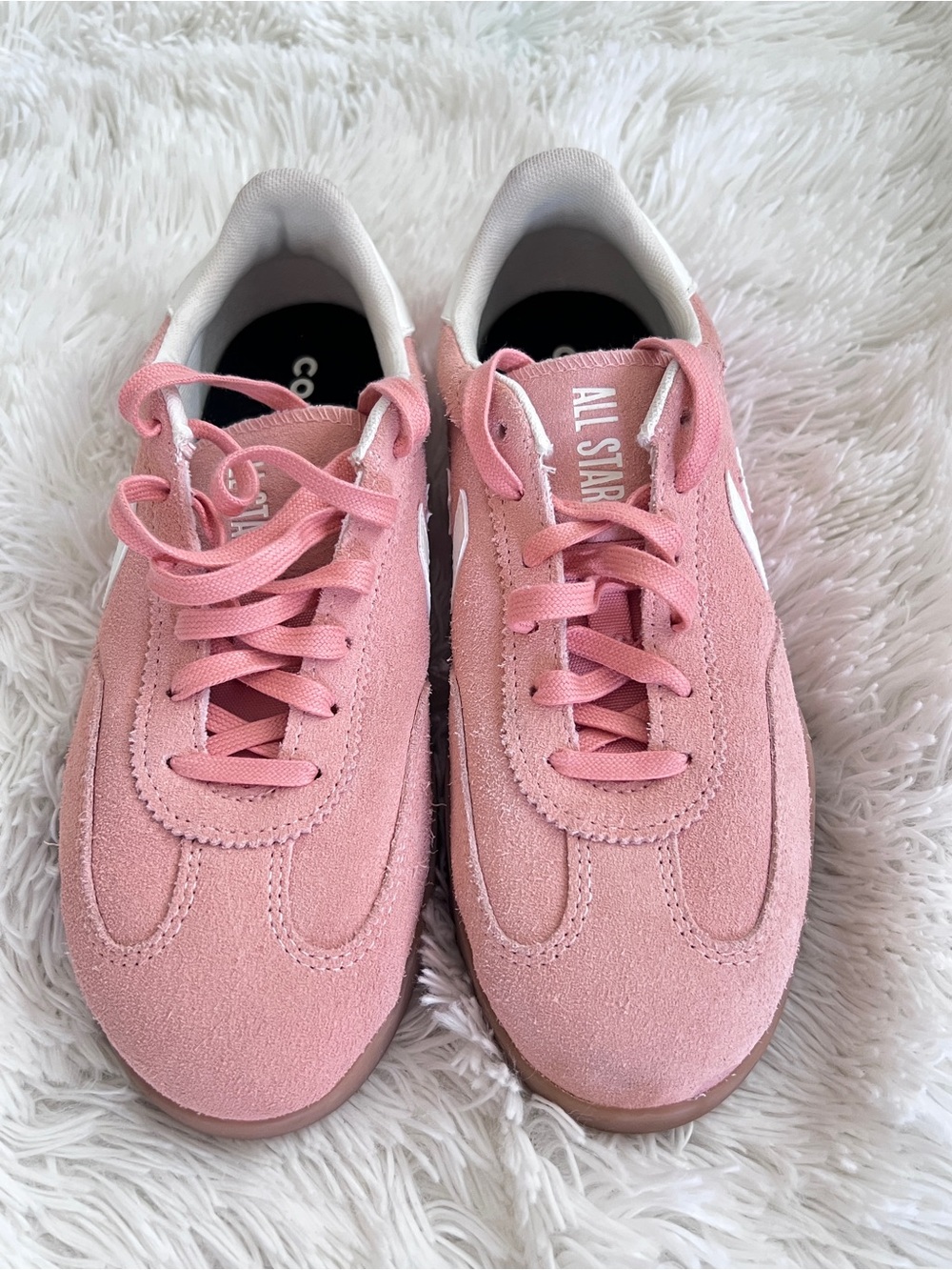 Converse Women's Pink Suede Low-Top Sneakers